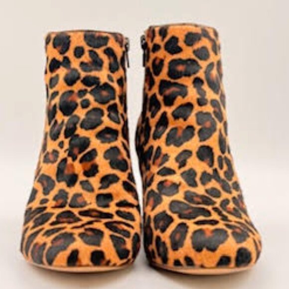 INC International Concepts Leopard Print Block Heel Ankle Boots – Size 10M - Picture 4 of 13